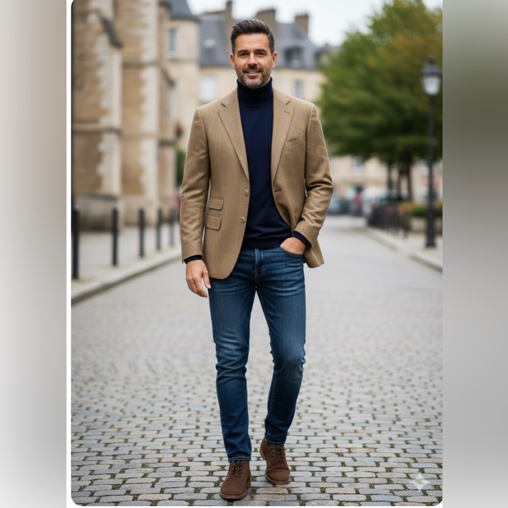 Ermenegildo Zegna Camel Blazer Jacket